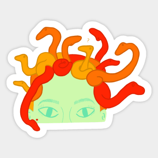 Medusa’s Snakes Sticker